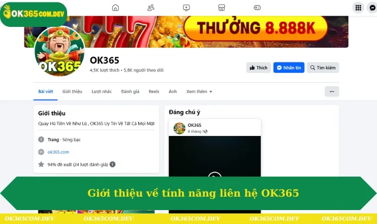 Giới thiệu về tính năng liên hệ OK365